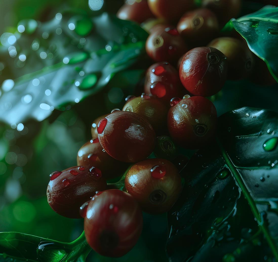 Ethiopian coffee farmers harvesting ripe Arabica cherries for direct trade export